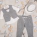 Piccolo Bambino Βαπτιστικό κοστούμι για αγόρι με γιλέκο 630-14-γκρι