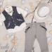 Piccolo Bambino Βαπτιστικό κοστούμι για αγόρι με γιλέκο 635-24 ανοιχτό γκρι