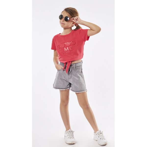 Εβίτα Μπλούζα για Κορίτσι t-shirt 238121 No 6-16 Ροζ