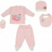 Ebita Hashtag Mini Σετ Πυτζαμάκια Φορμάκια για κορίτσι MI-049 Νο 0-3 Μηνών Ροζ